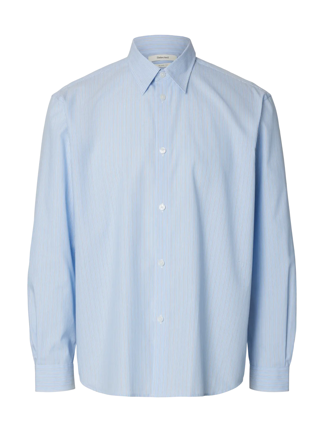 Camicia SLHRLXBEN STRIPE LS SHIRT Della Robbia Blue Stripes