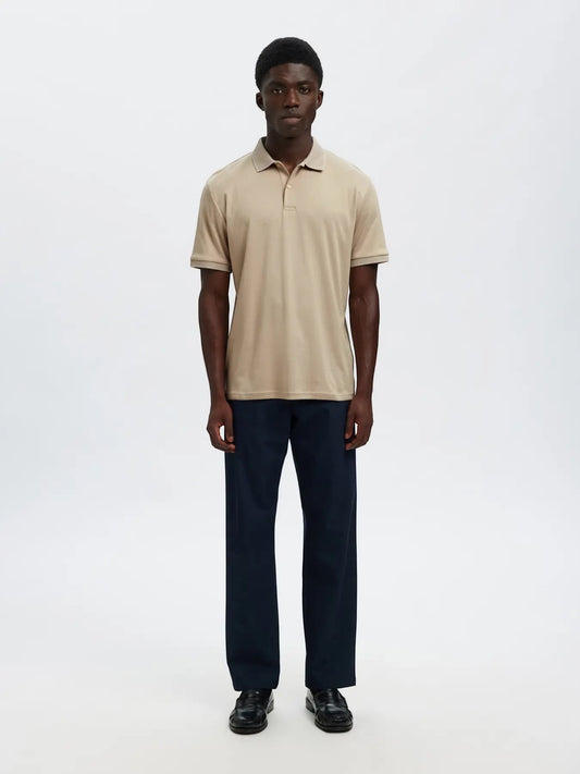 Polo SLMFAVE BUTTON SS POLO NOOS Oatmeal