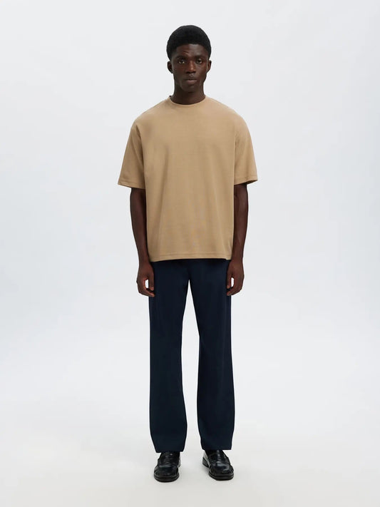 T-shirt SLMLOOSEOSCAR SS O-NECK TEE NOOS Savannah Tan
