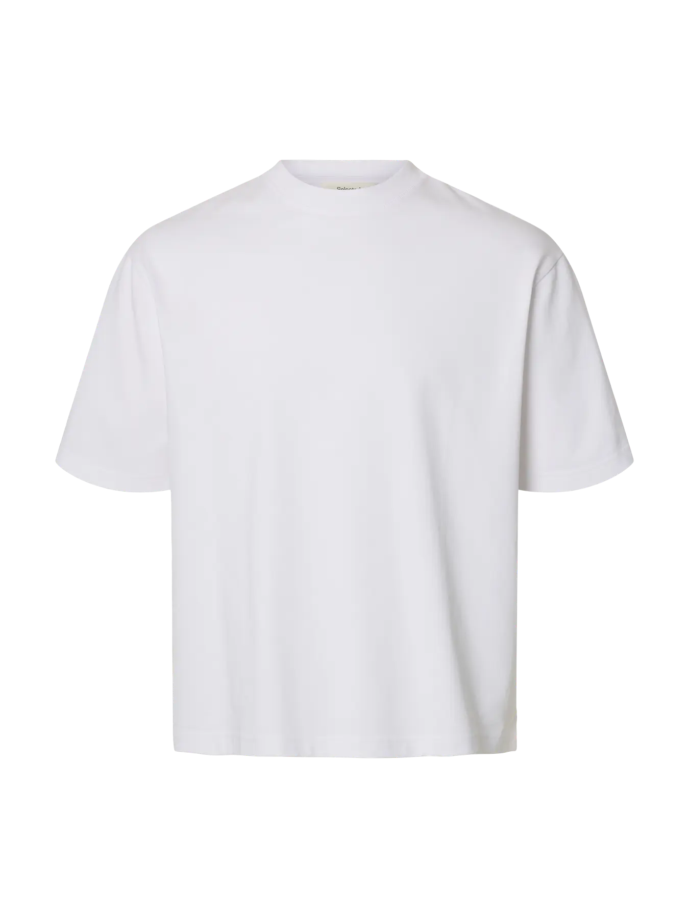 T-shirt SLMRELAXASPEN 2-PLY SS O-NECK NOOS White