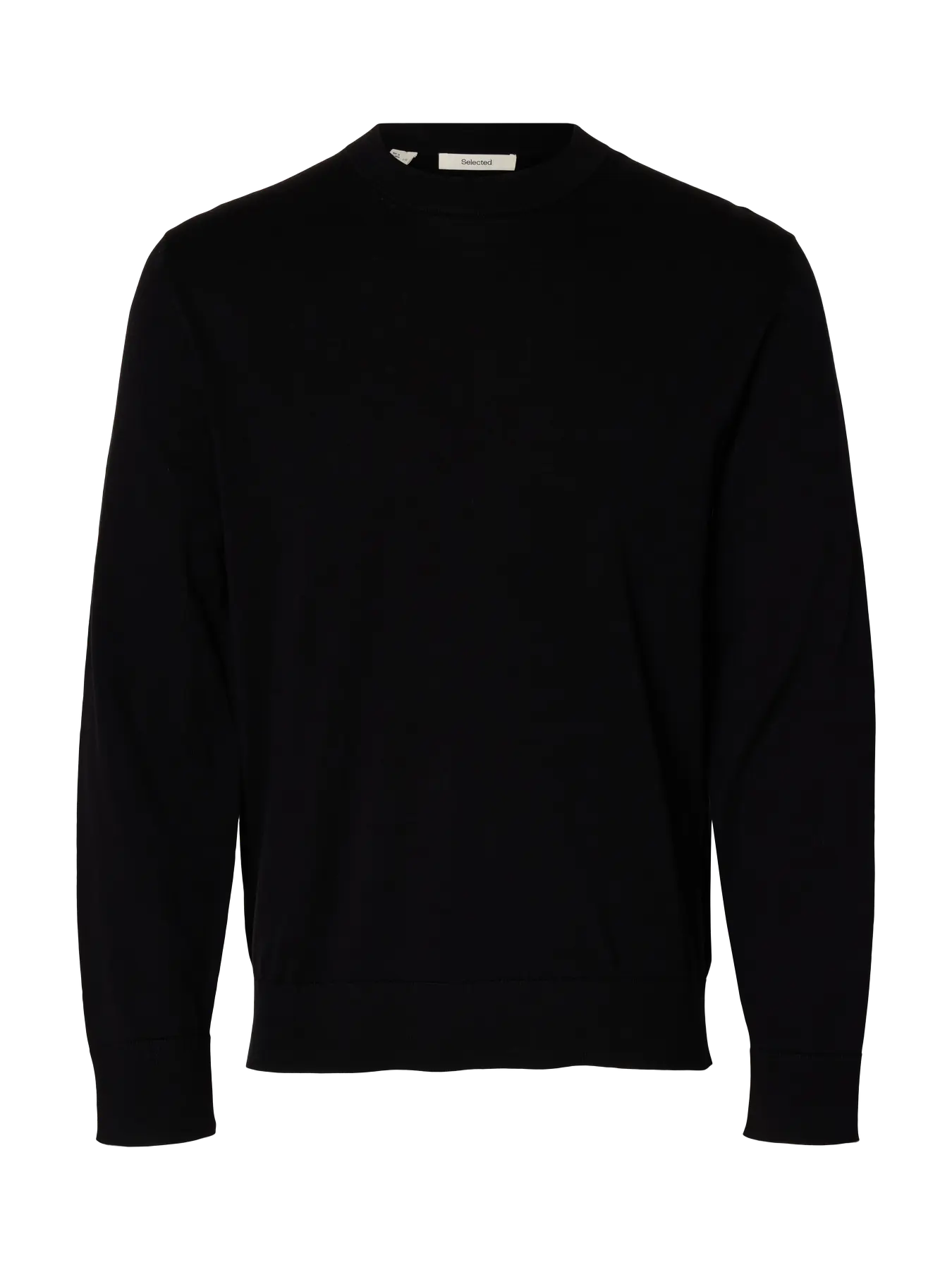 Pullover a maglia SLMTORINO LS KNIT CREW NECK NOOS - Black