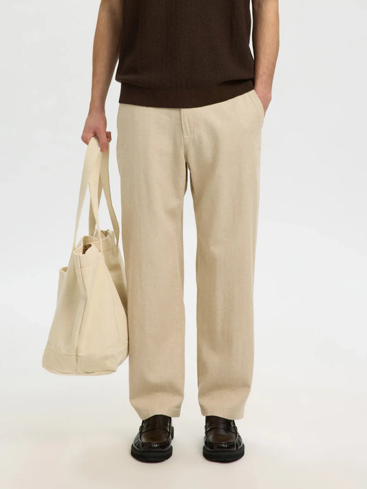 Pantalone - SLH220-LOOSE BRODY LINEN BLD PANT NOOS