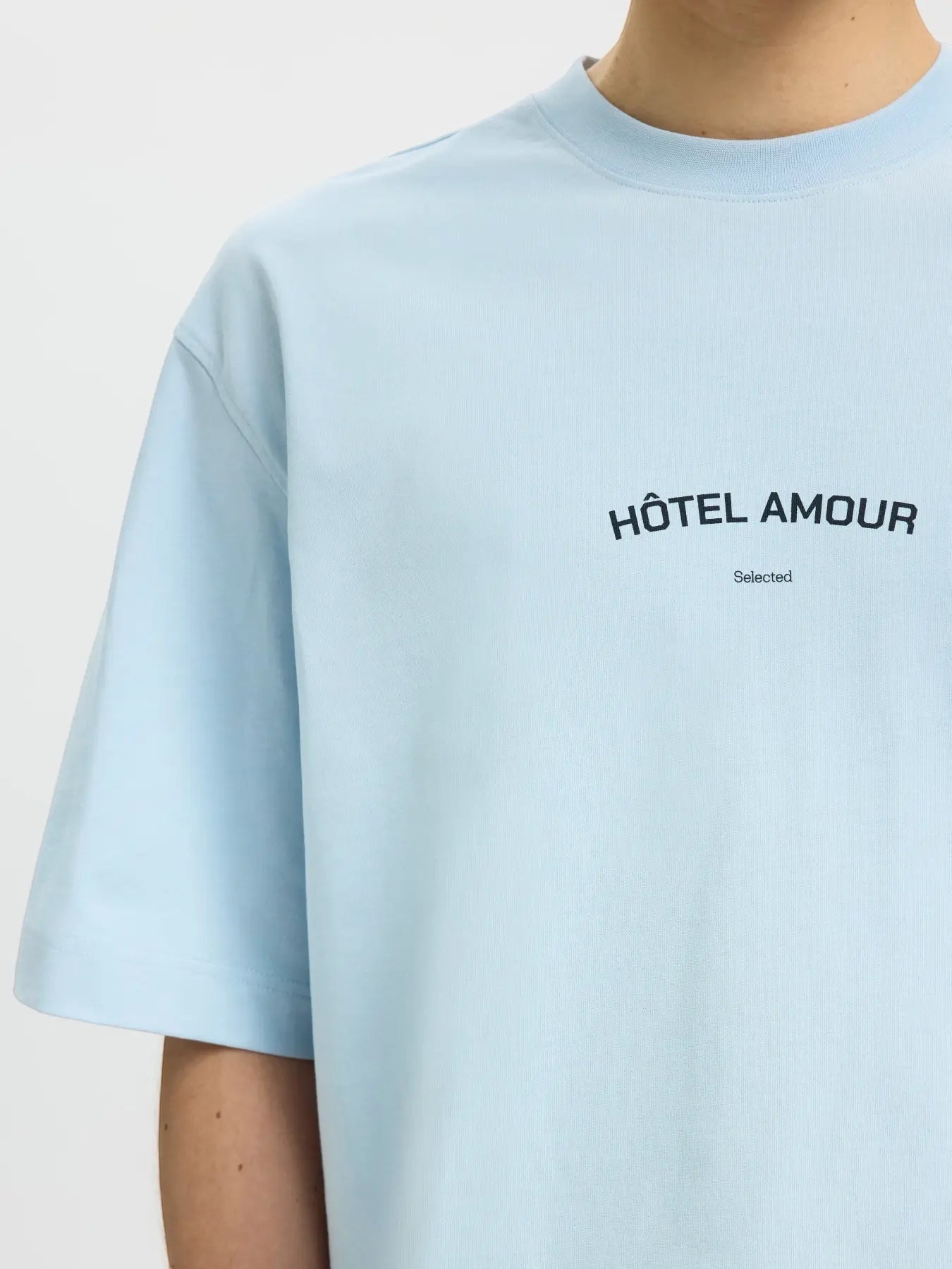 T-shirt SLHBOXYLIAM SS O-NECK TEE HOTEL AMOUR Skyway
