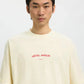 T-shirt SLHBOXYLIAM SS O-NECK TEE HOTEL AMOUR Egret