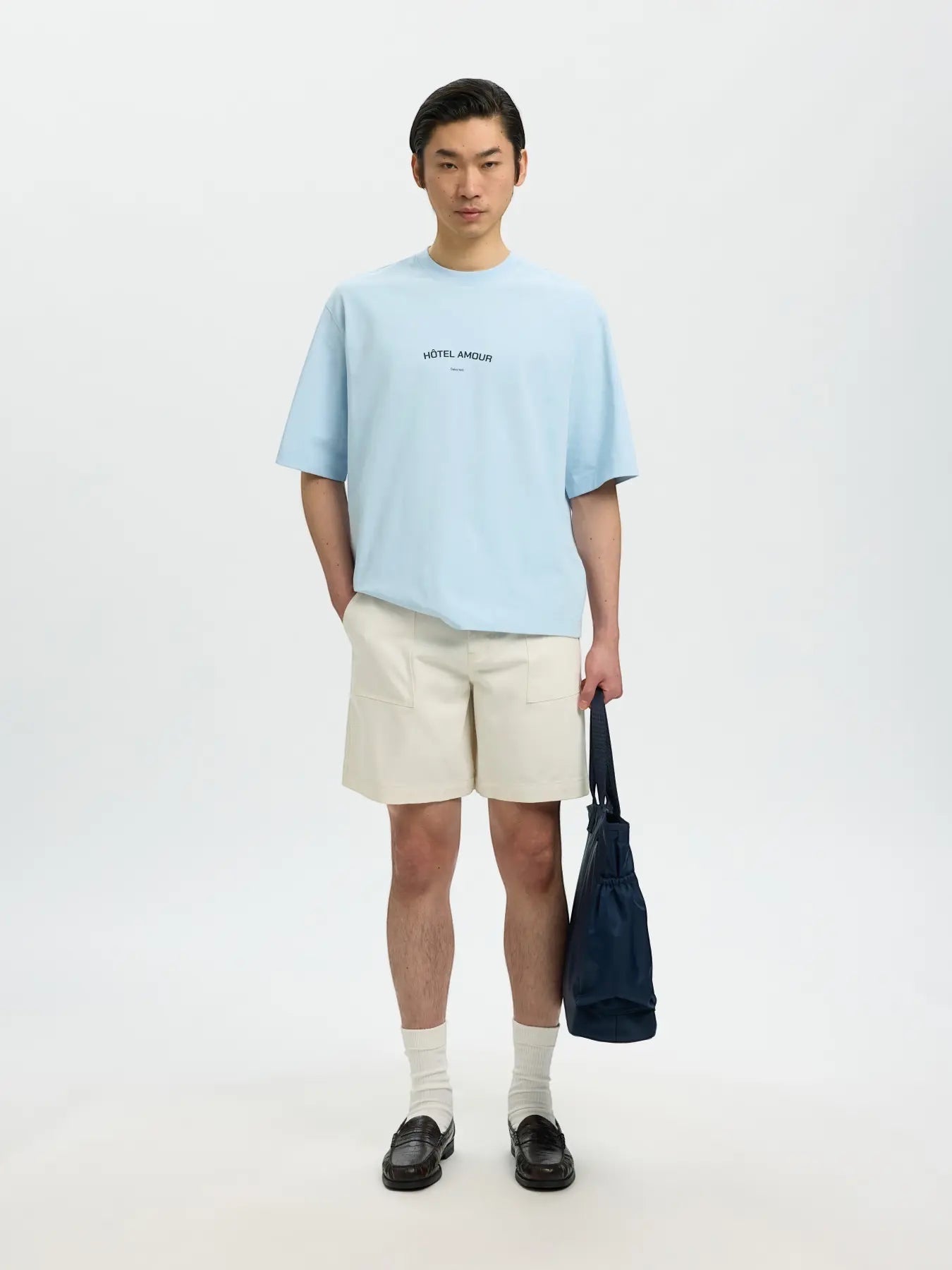 T-shirt SLHBOXYLIAM SS O-NECK TEE HOTEL AMOUR Skyway