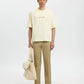 T-shirt SLHBOXYLIAM SS O-NECK TEE HOTEL AMOUR Egret