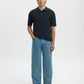 Polo SLHMATTIS SS KNIT NEW CABLE POLO Sky Captain