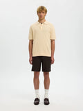 Polo SLHMATTIS SS KNIT NEW CABLE POLO Angora