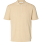 Polo SLHMATTIS SS KNIT NEW CABLE POLO Angora