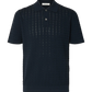 Polo SLHMATTIS SS KNIT NEW CABLE POLO Sky Captain