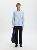 Camicia SLHRLXBEN STRIPE LS SHIRT Della Robbia Blue Stripes
