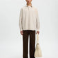 Camicia SLHRLXBEN STRIPE LS SHIRT Sand