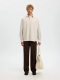 Camicia SLHRLXBEN STRIPE LS SHIRT Sand