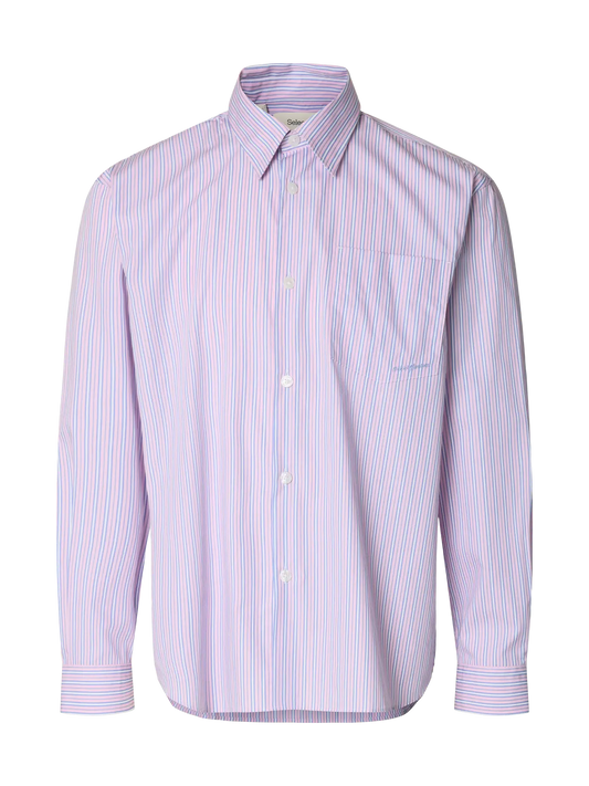 Camicia SLHRLXHOTEL AMOUR EMB LS SHIRT Fresh Pink