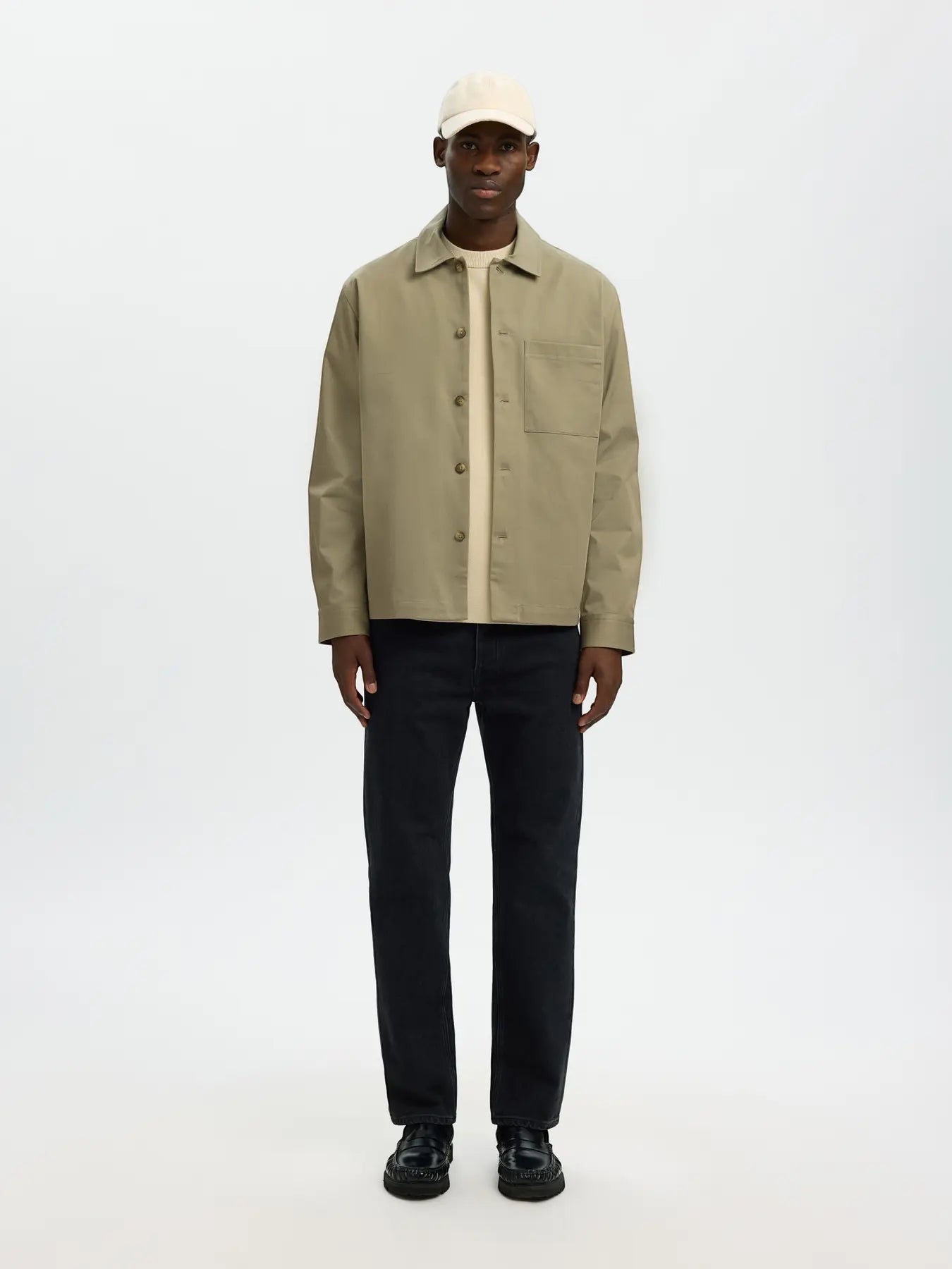 SLHTATE HEAVY TWILL OVERSHIRT LS