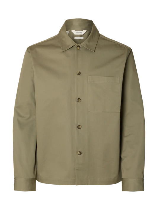 SLHTATE HEAVY TWILL OVERSHIRT LS