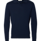 Polo SLHTORINO LS KNIT OPEN STITCH POLO Navy Blazer