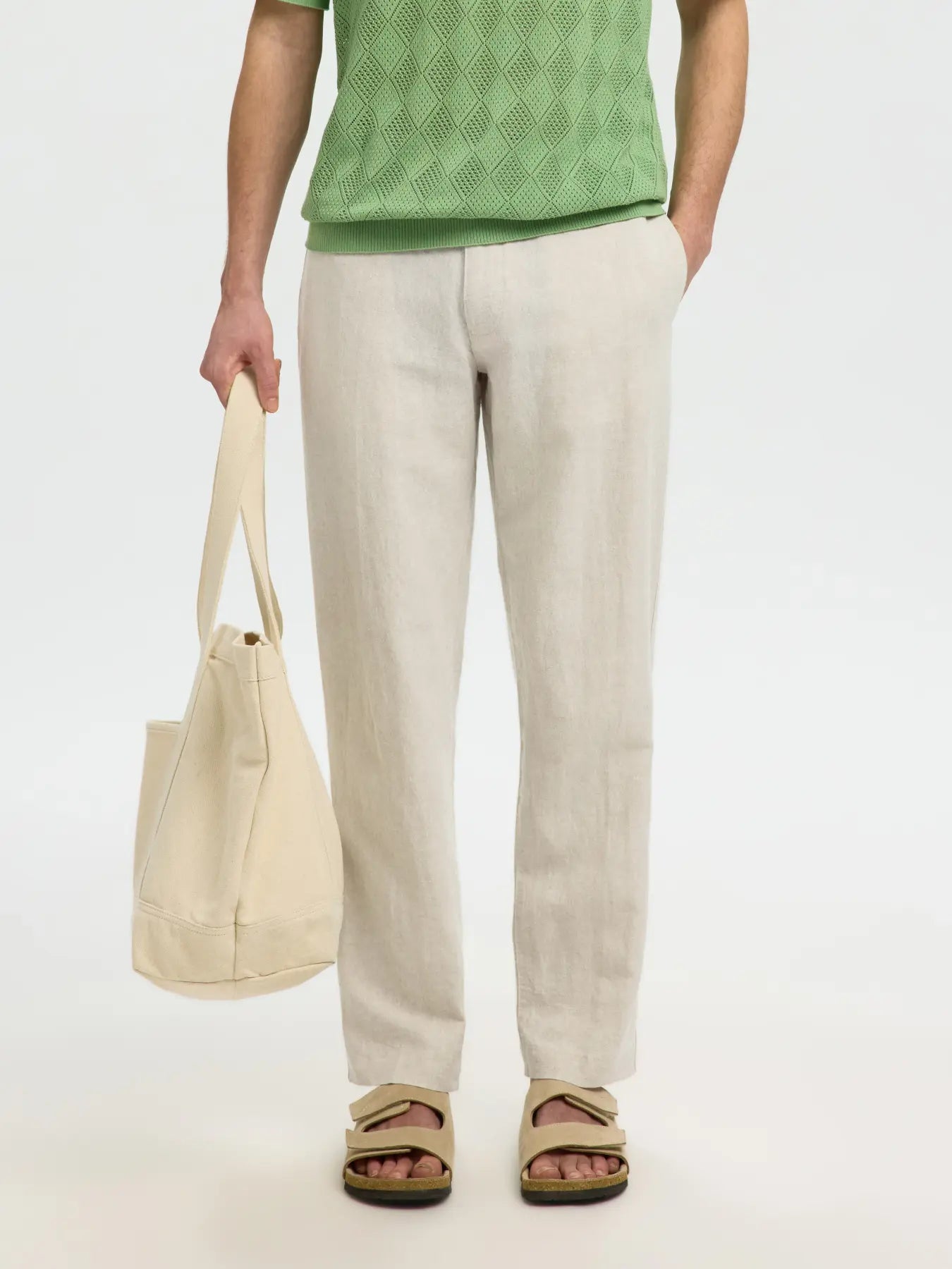 Coordinato - SLMOTTO LEROY LINEN BLEND OVERSHIRT NOOS
