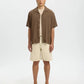 Camicia SLMCASPER-AIR RLX MIX SS SHIRT Chocolate Chip