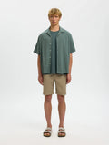Camicia SLMCASPER-AIR RLX MIX SS SHIRT Balsam Green