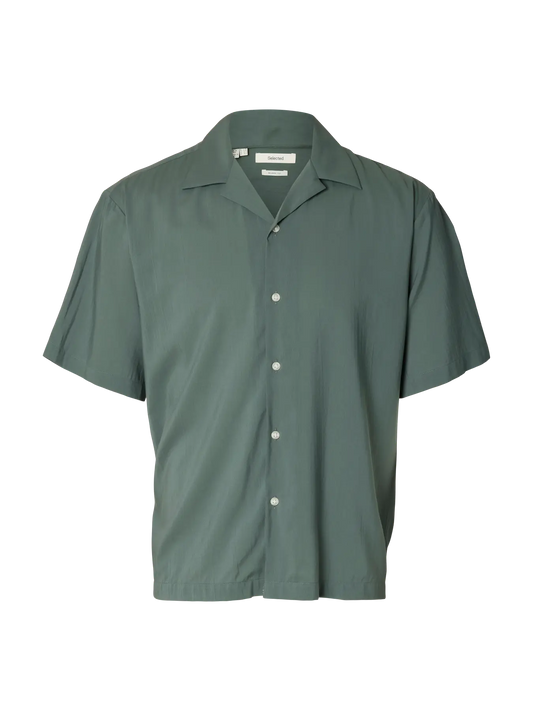 Camicia SLMCASPER-AIR RLX MIX SS SHIRT Balsam Green
