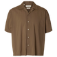 Camicia SLMCASPER-AIR RLX MIX SS SHIRT Chocolate Chip