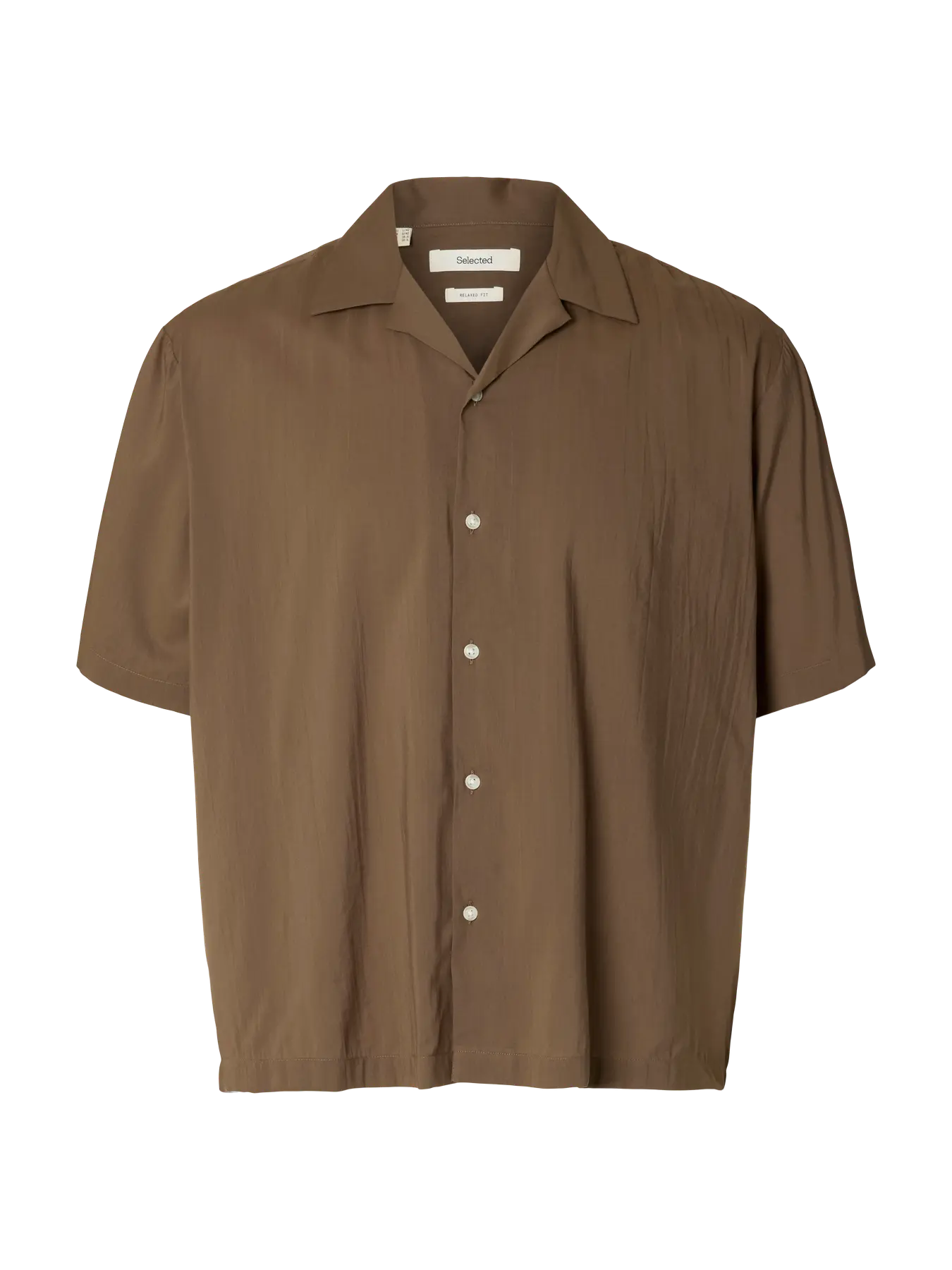 Camicia SLMCASPER-AIR RLX MIX SS SHIRT Chocolate Chip