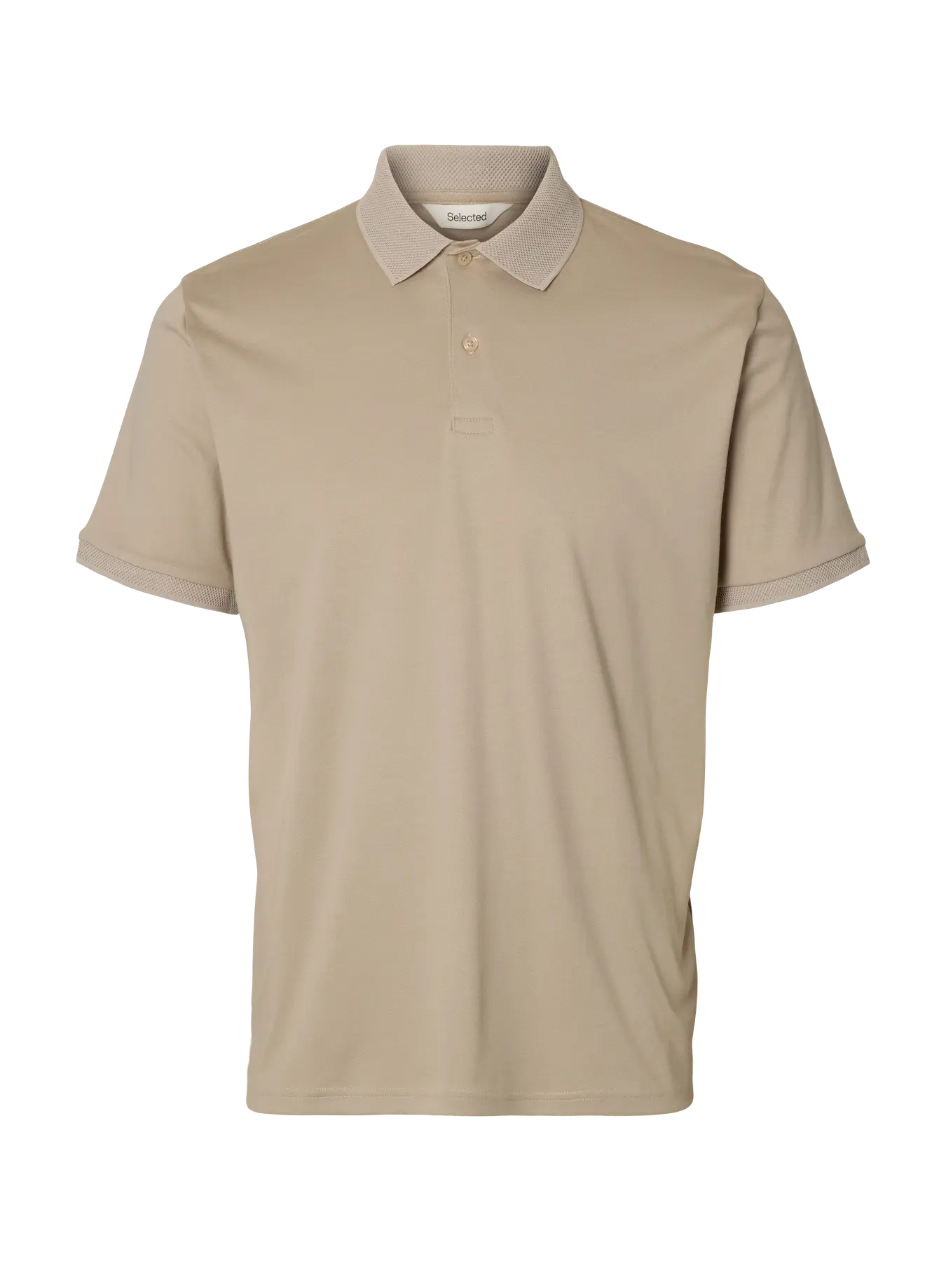 Polo SLMFAVE BUTTON SS POLO NOOS Oatmeal