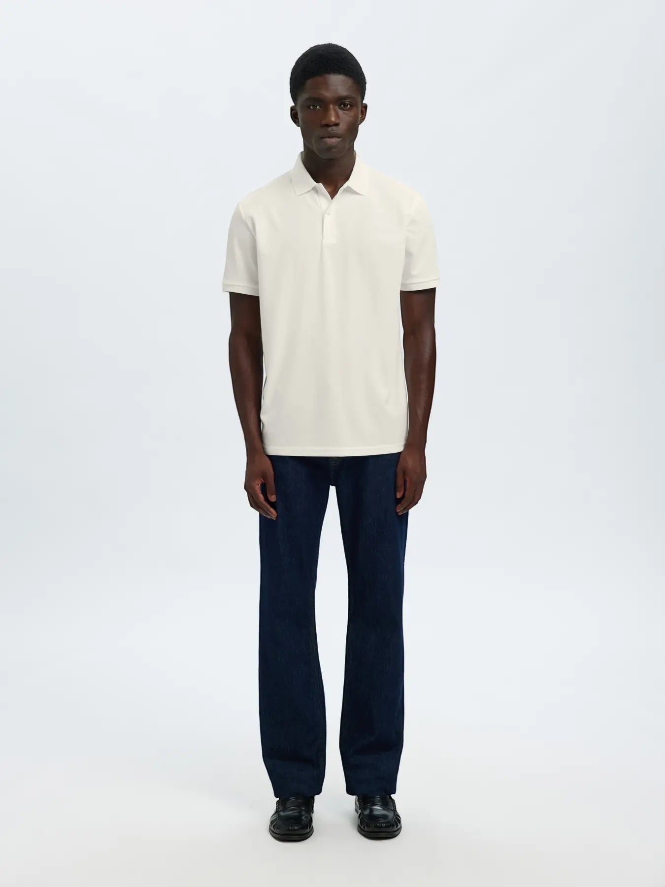 Polo SLMFAVE BUTTON SS POLO NOOS Cloud Dancer