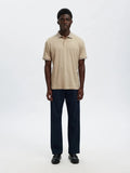 Polo SLMFAVE BUTTON SS POLO NOOS Oatmeal