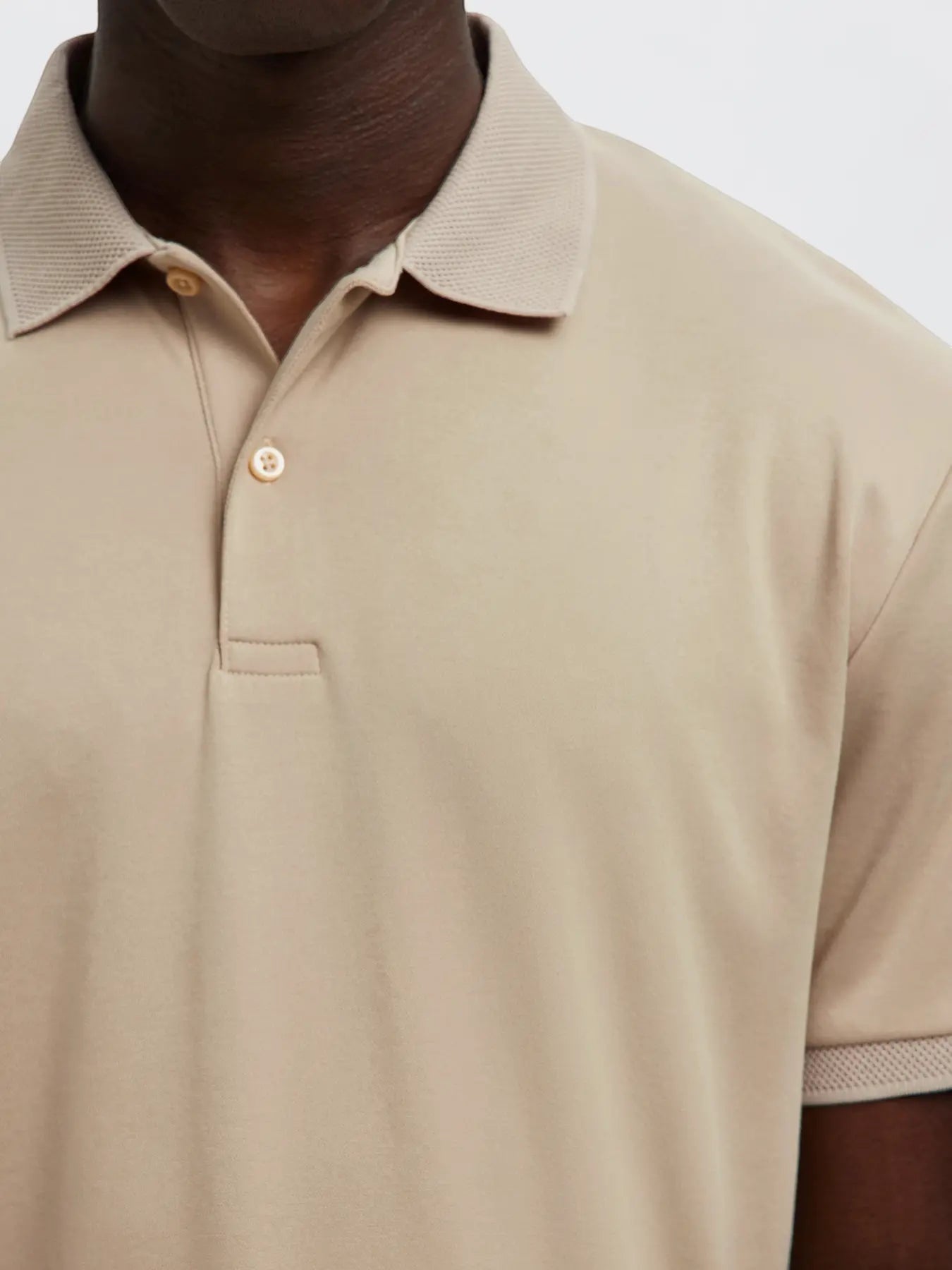 Polo SLMFAVE BUTTON SS POLO NOOS Oatmeal