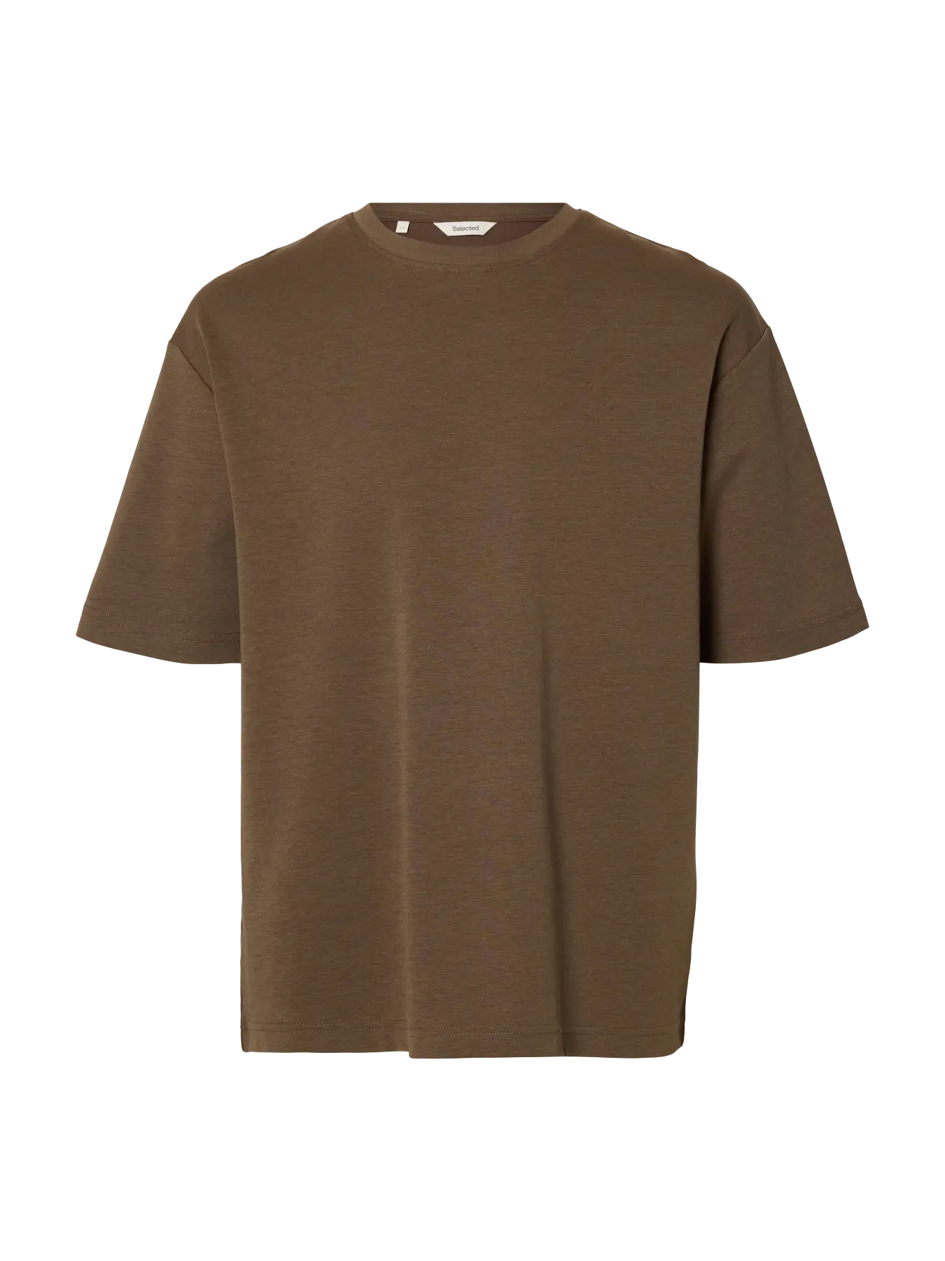 T-shirt SLMLOOSEOSCAR SS O-NECK TEE NOOS Chocolate Chip