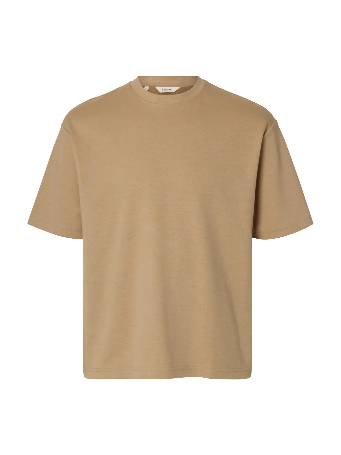T-shirt SLMLOOSEOSCAR SS O-NECK TEE NOOS Savannah Tan
