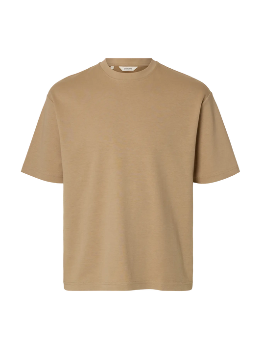 T-shirt SLMLOOSEOSCAR SS O-NECK TEE NOOS Savannah Tan