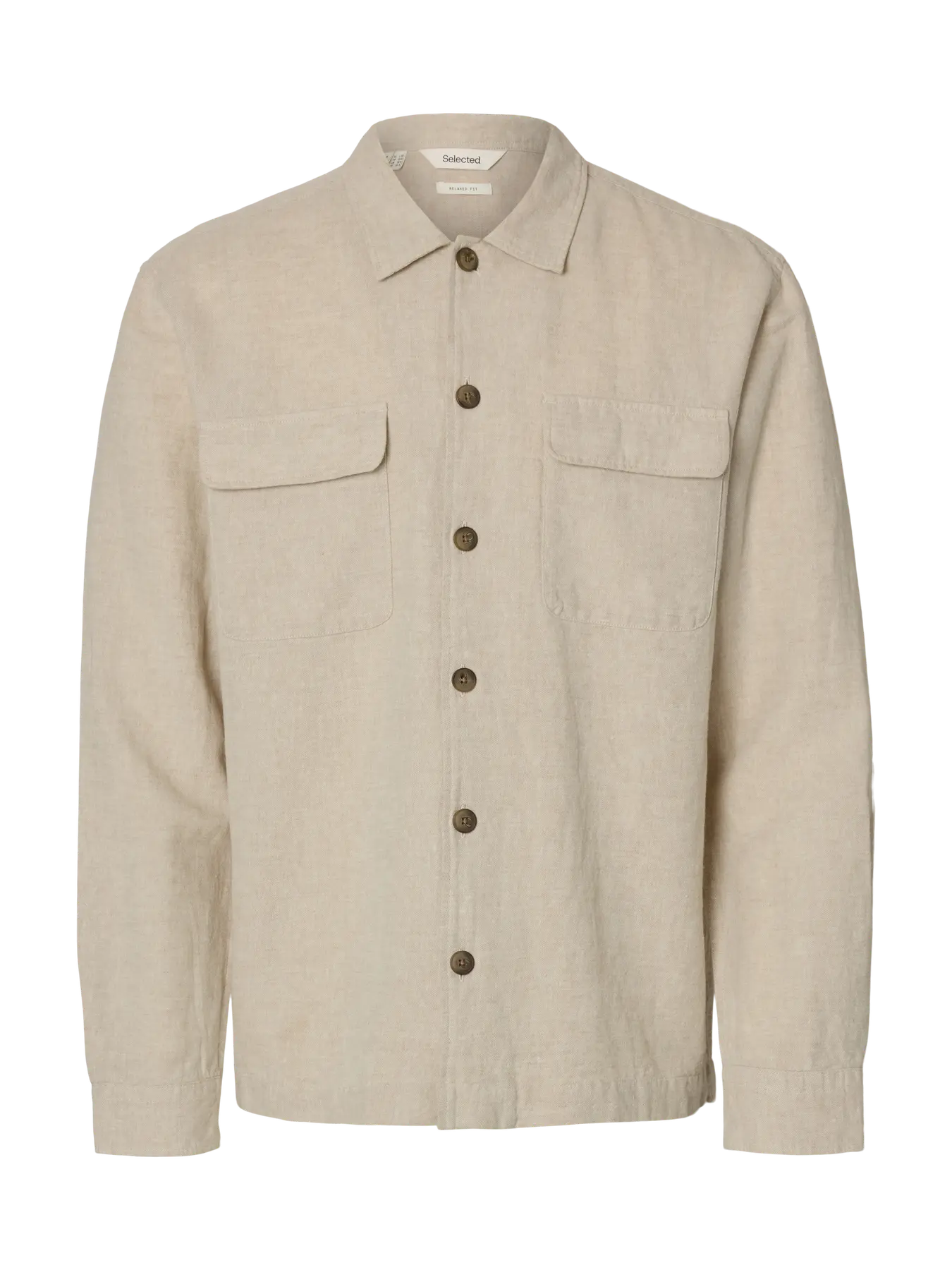 Coordinato - SLMOTTO LEROY LINEN BLEND OVERSHIRT NOOS