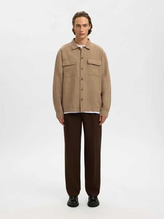 Coordinato - SLMOTTO LEROY LINEN BLEND OVERSHIRT NOOS