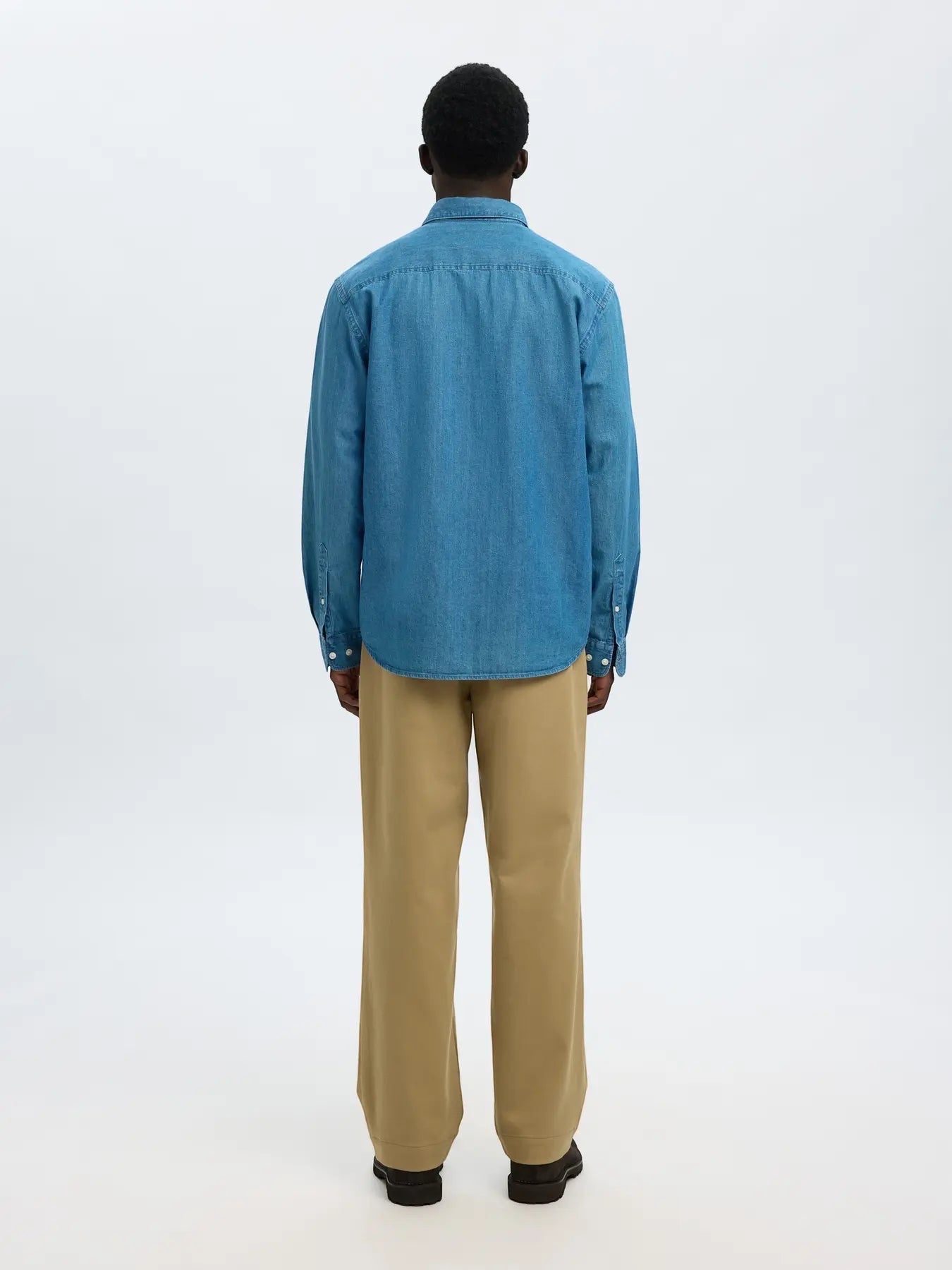 Camicia di Jeans - SLMREGCLAUS CARLO DENIM LS SHIRT NOOS