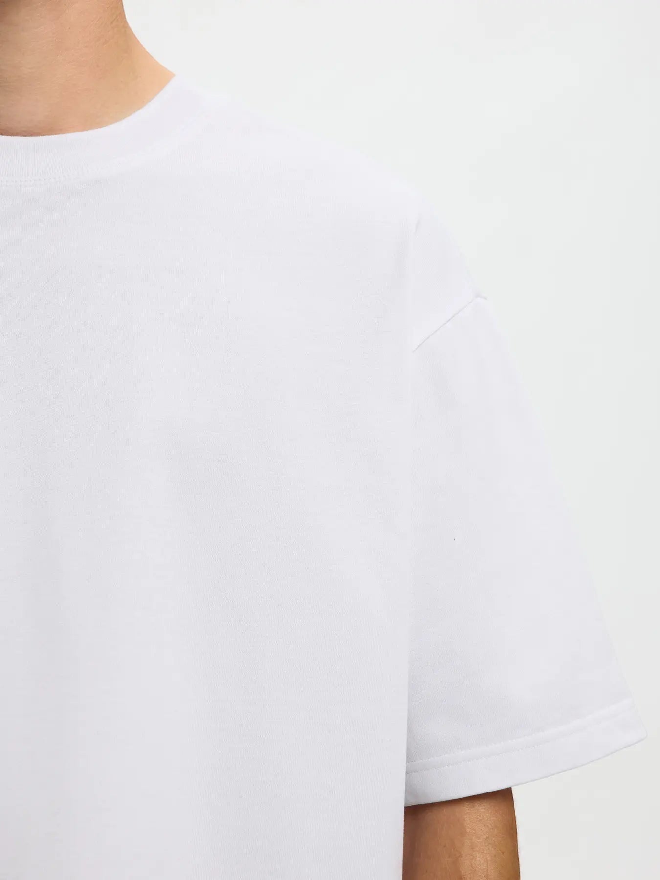 T-shirt SLMRELAXASPEN 2-PLY SS O-NECK NOOS White