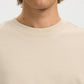 T-shirt SLMRELAXASPEN 2-PLY SS O-NECK NOOS Oatmeal