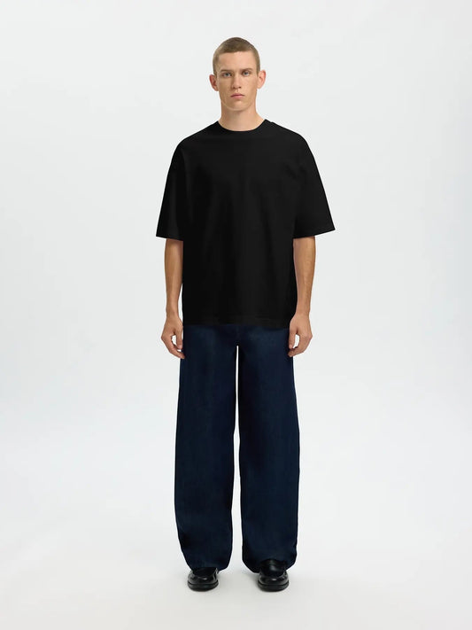 T-shirt SLMRELAXASPEN 2-PLY SS O-NECK NOOS Black