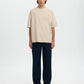 T-shirt SLMRELAXASPEN 2-PLY SS O-NECK NOOS Oatmeal