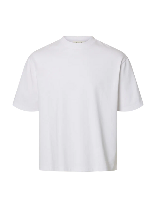 T-shirt SLMRELAXASPEN 2-PLY SS O-NECK NOOS White