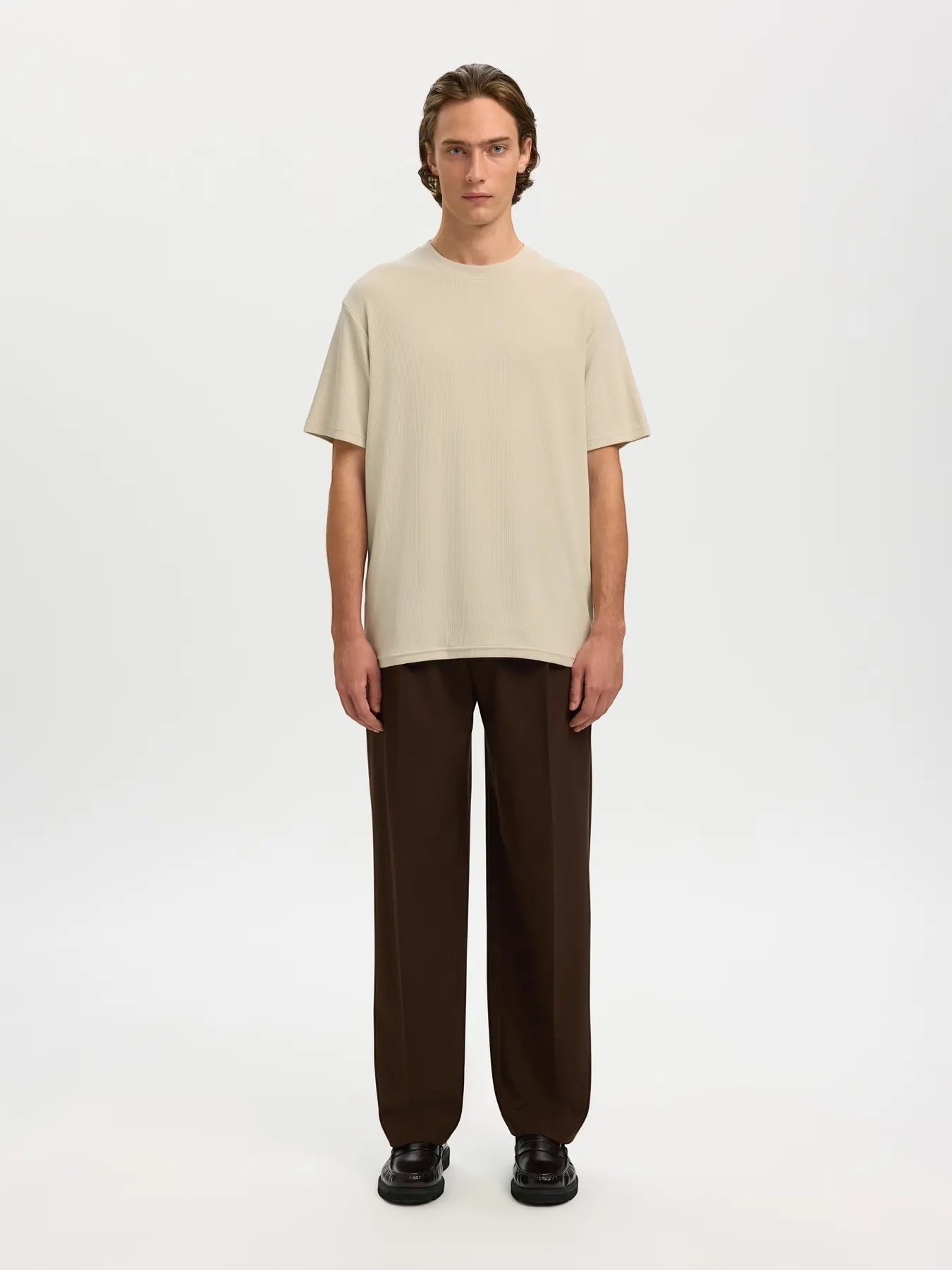 T-shirt - SLMSPENCER RIB SS O-NECK TEE NOOS