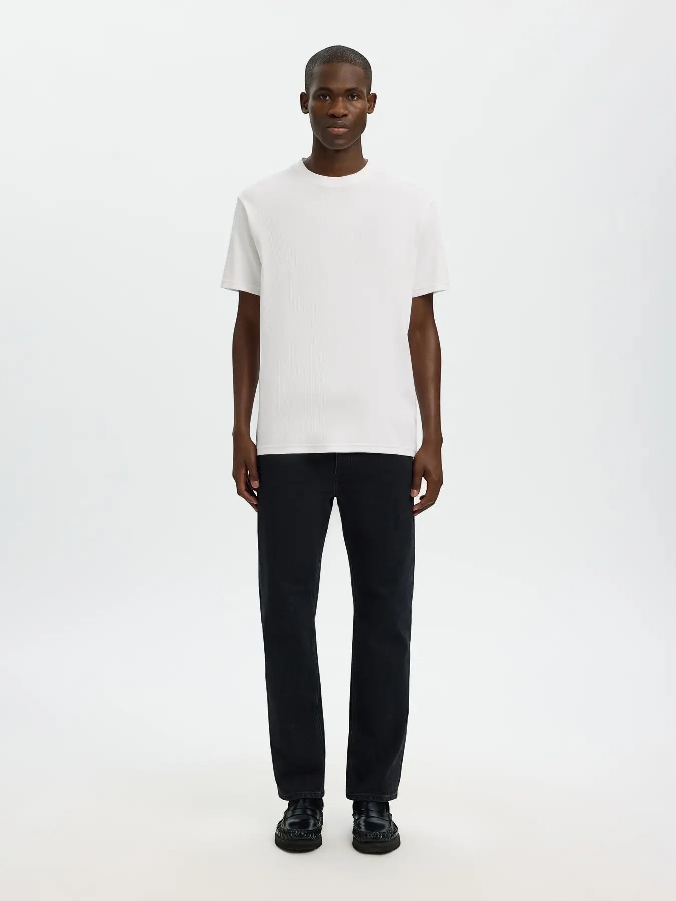 T-shirt - SLMSPENCER RIB SS O-NECK TEE NOOS