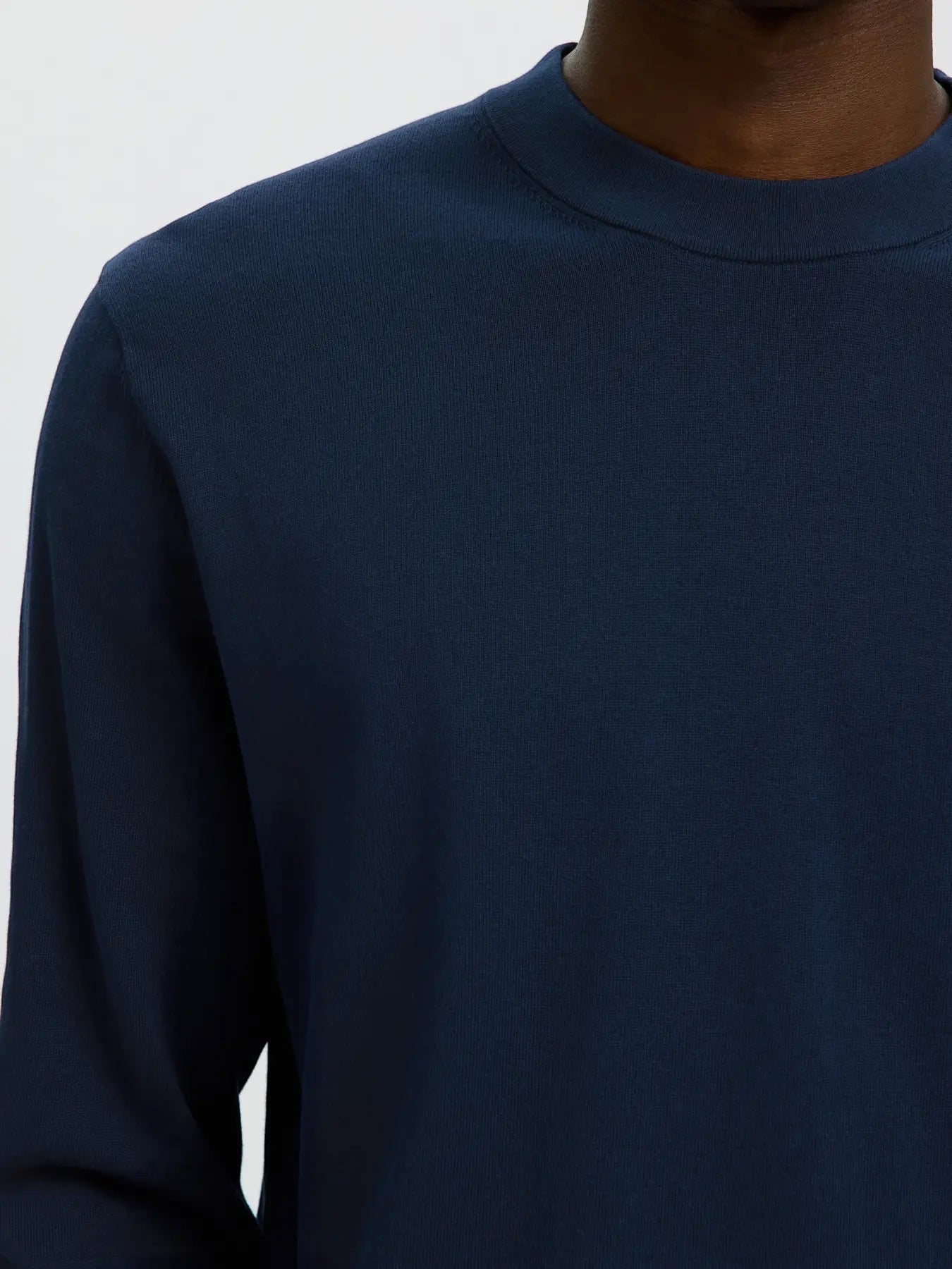 Pullover a maglia SLMTORINO LS KNIT CREW NECK NOOS Navy Blazer