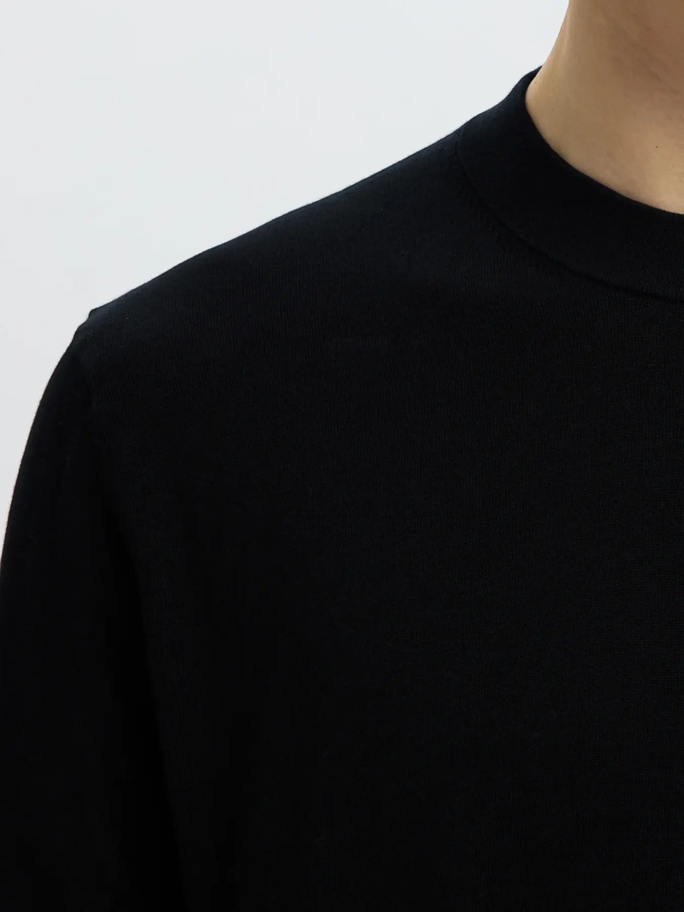 Pullover a maglia SLMTORINO LS KNIT CREW NECK NOOS - Black