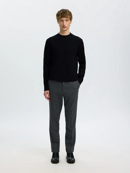 Pullover a maglia SLMTORINO LS KNIT CREW NECK NOOS - Black