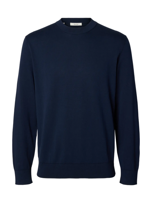 Pullover a maglia SLMTORINO LS KNIT CREW NECK NOOS Navy Blazer