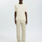T-shirt SLMTORINO SS KNIT CREW NECK NOOS Egret